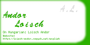 andor loisch business card